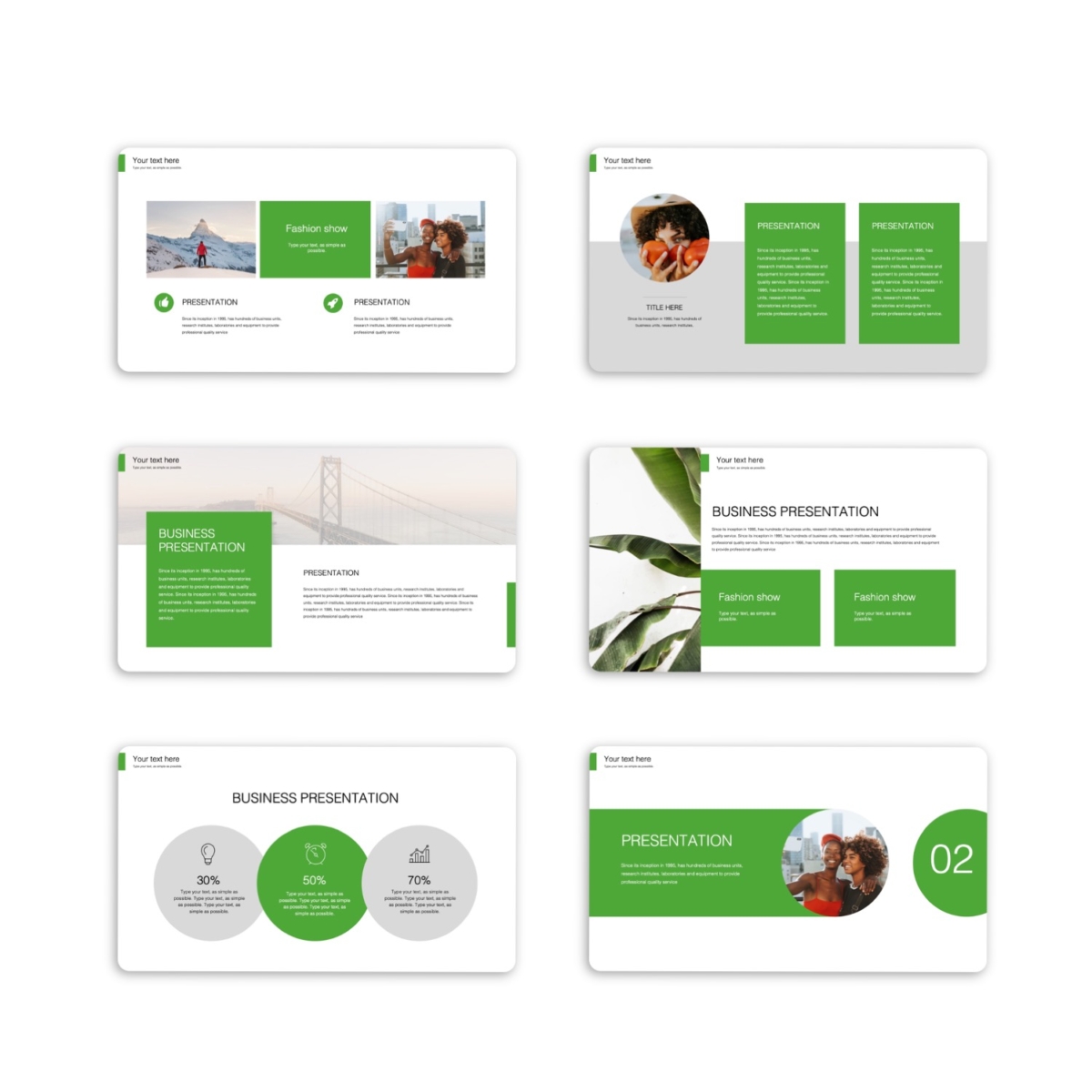 Green Clean Business Report Powerpoint