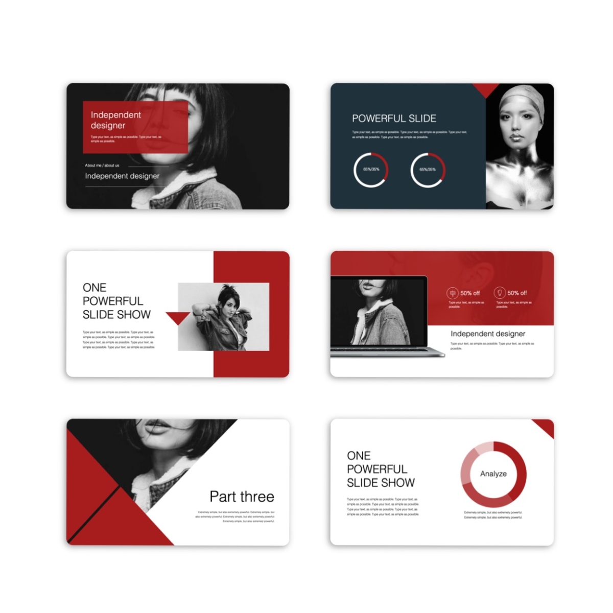 Red Creative Company Report PowerPoint