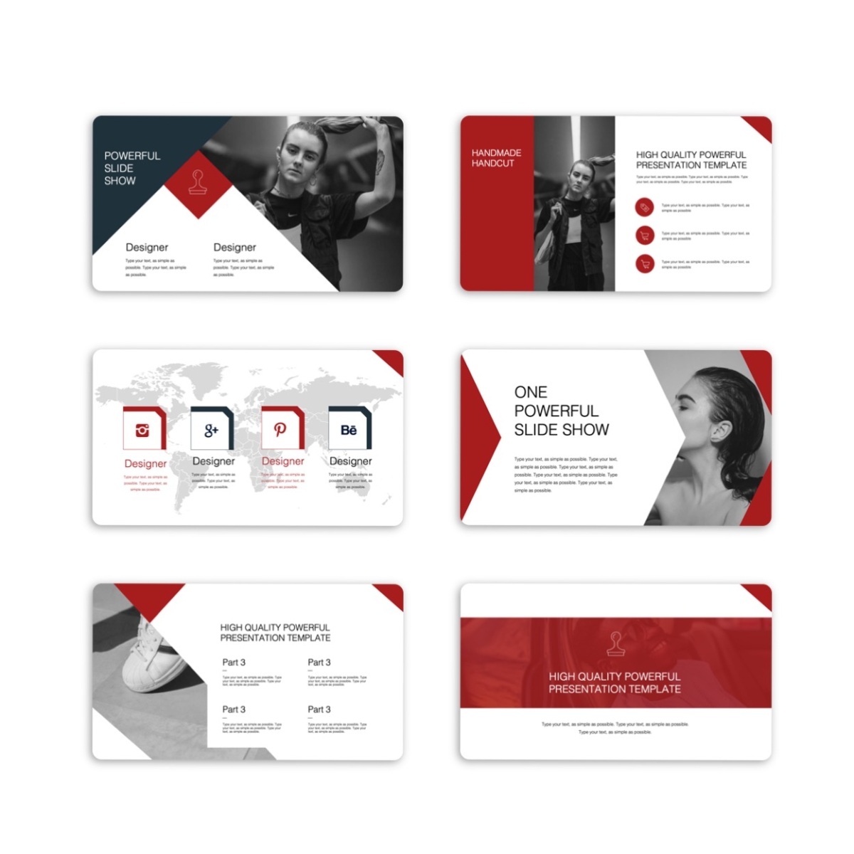 Red Creative Company Report PowerPoint