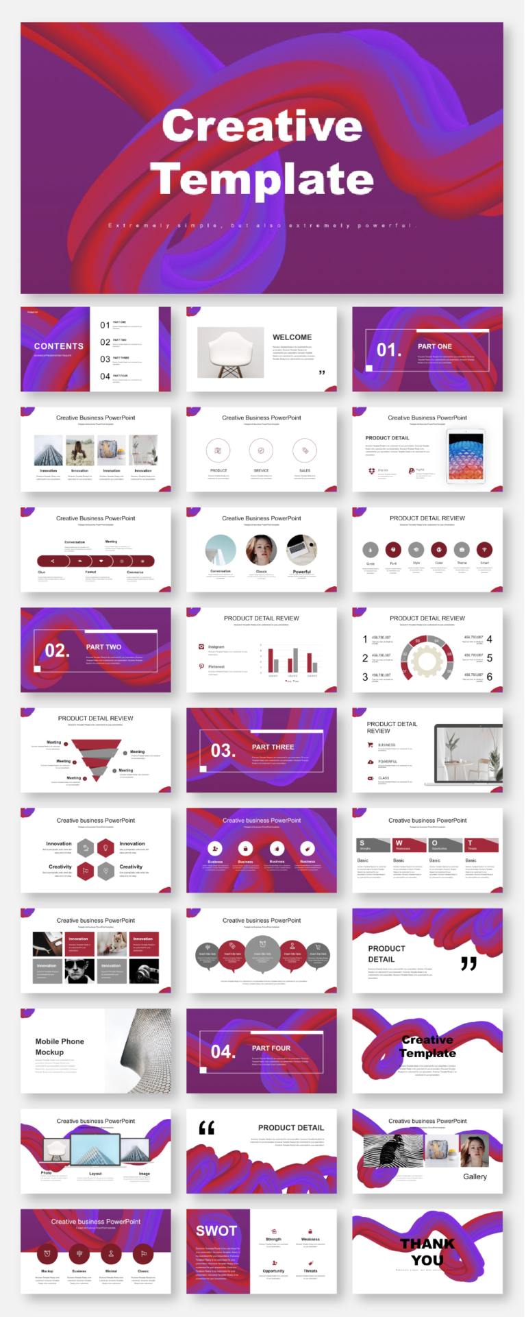 Art & Eye-catching Business Report PowerPoint Template – Original and ...