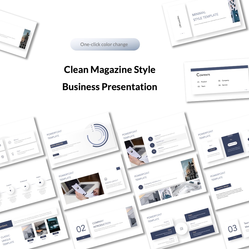 Clean Magazine Style Business Presentation Template – Original and High  Quality PowerPoint Templates