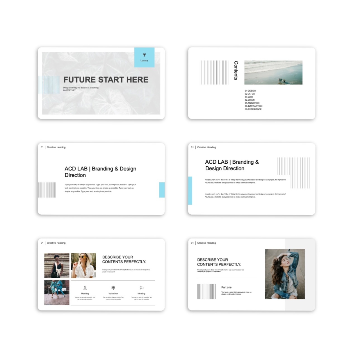 Blue Clean Business Report PowerPoint Template
