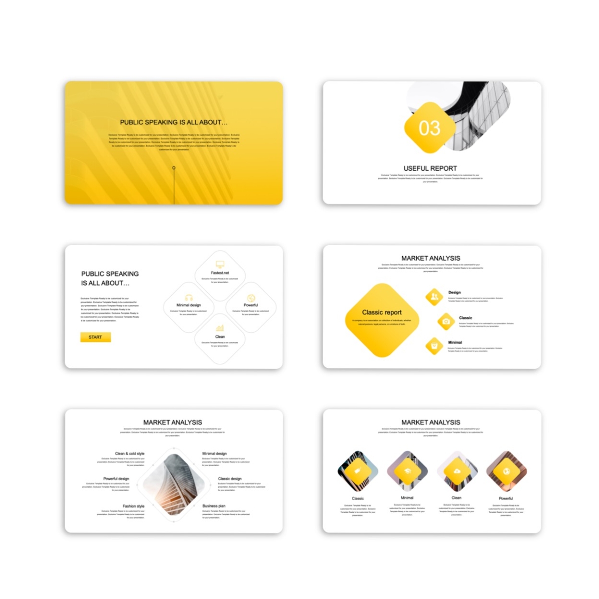 Clean Simple Business Report Presentation Template