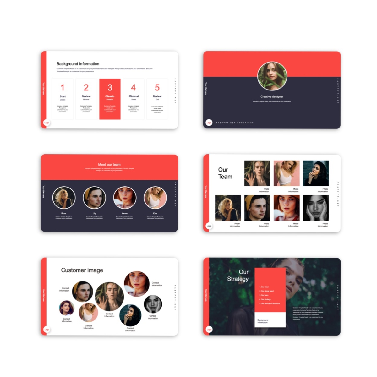 Google Slides-Business Plan Red Theme Presentation Template