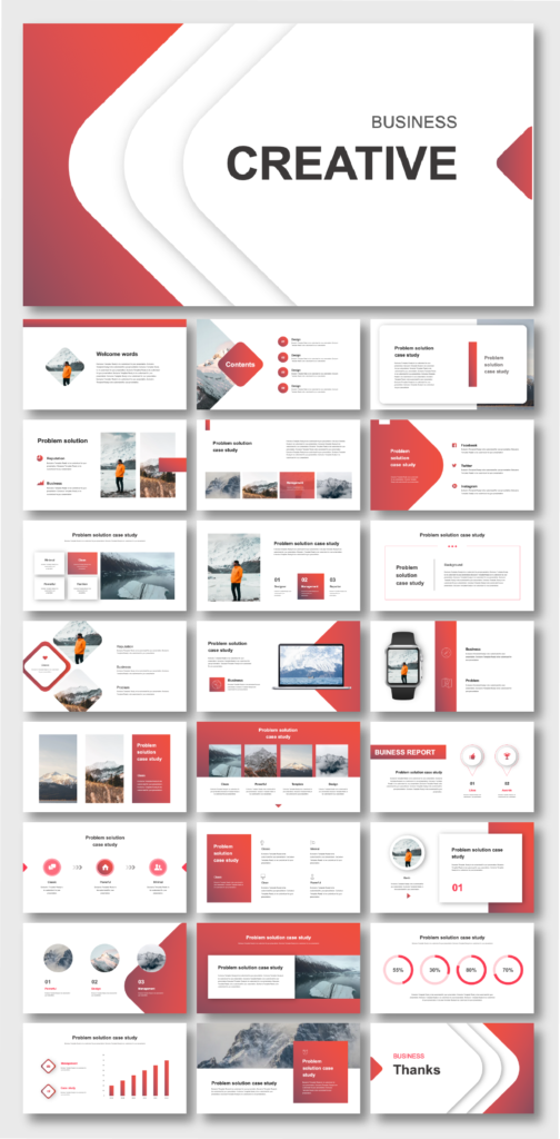 Beautiful Red Business Creative Presentation Template – Original and ...