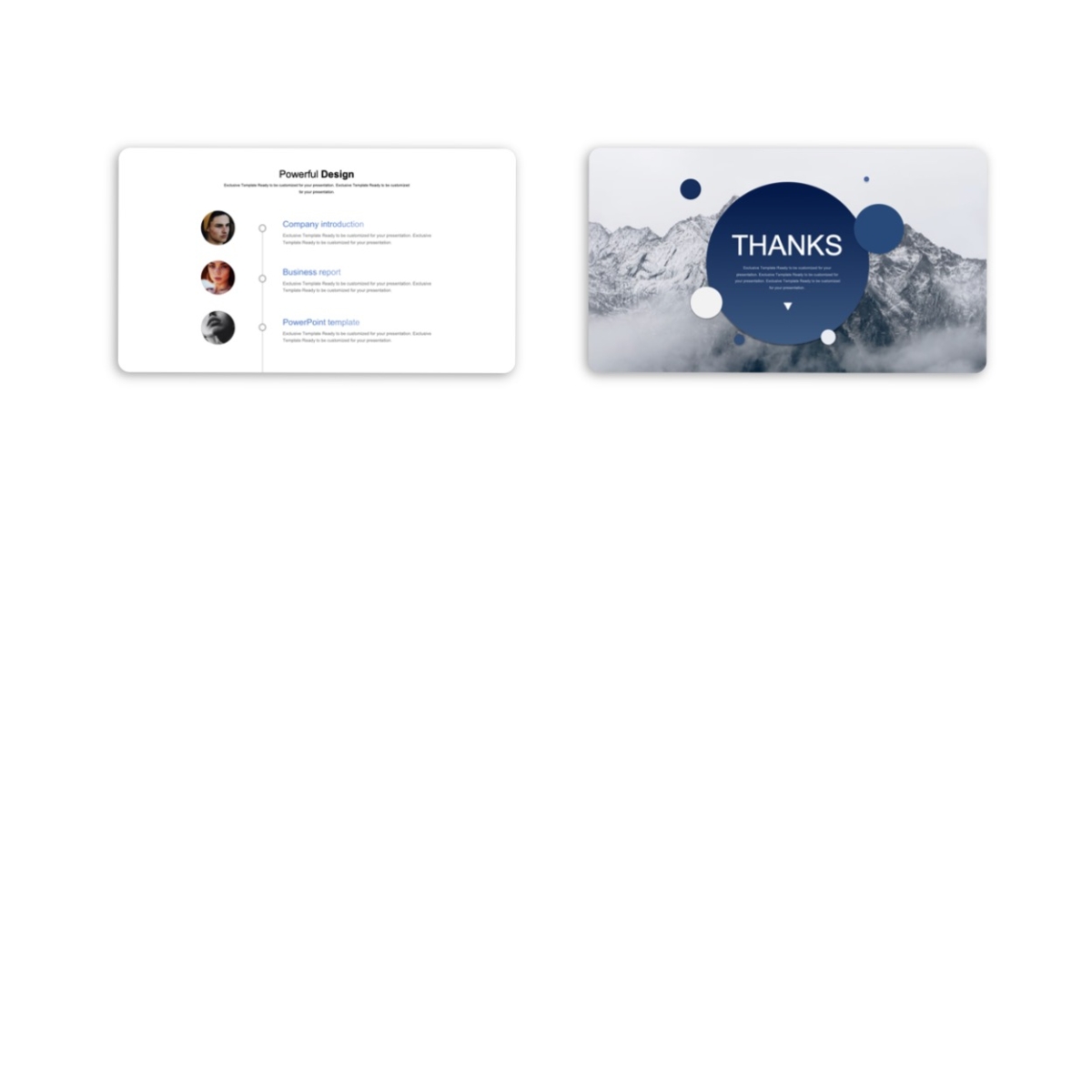 Google Slides-Cold Blue Minimal Presentation Template
