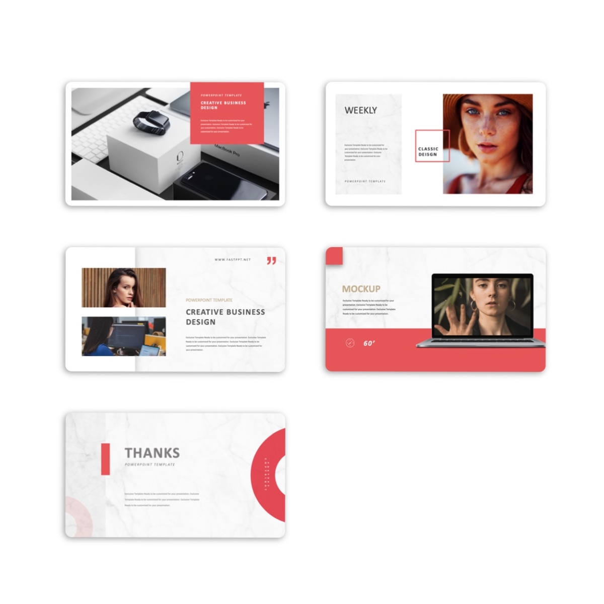 2 in 1 Blue & Red Creative PowerPoint Template