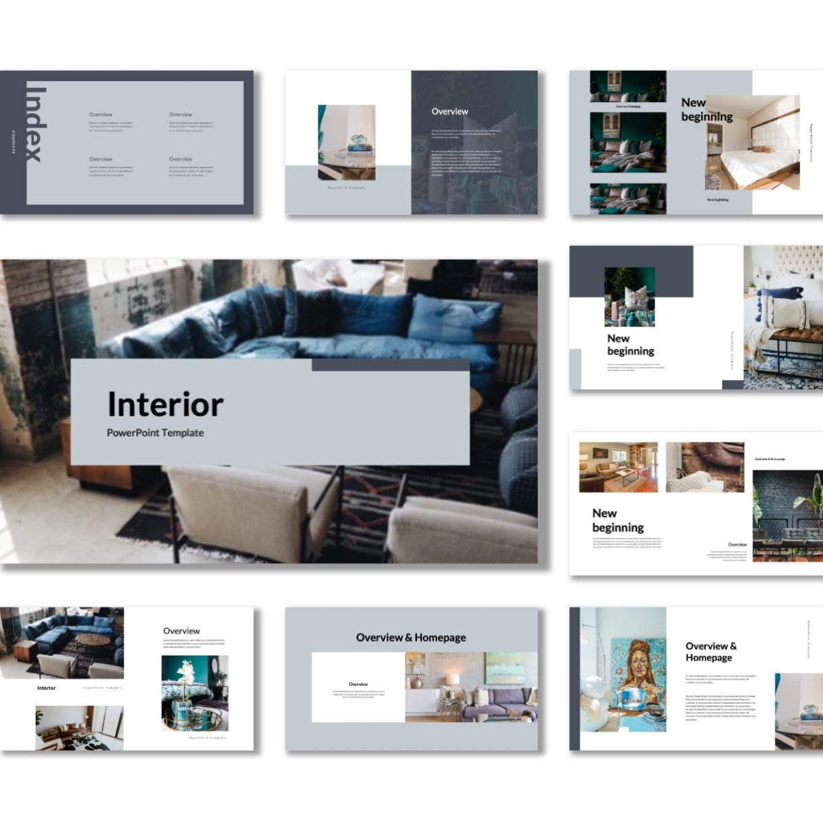 Modern Stylish Interior Design Presentation Template