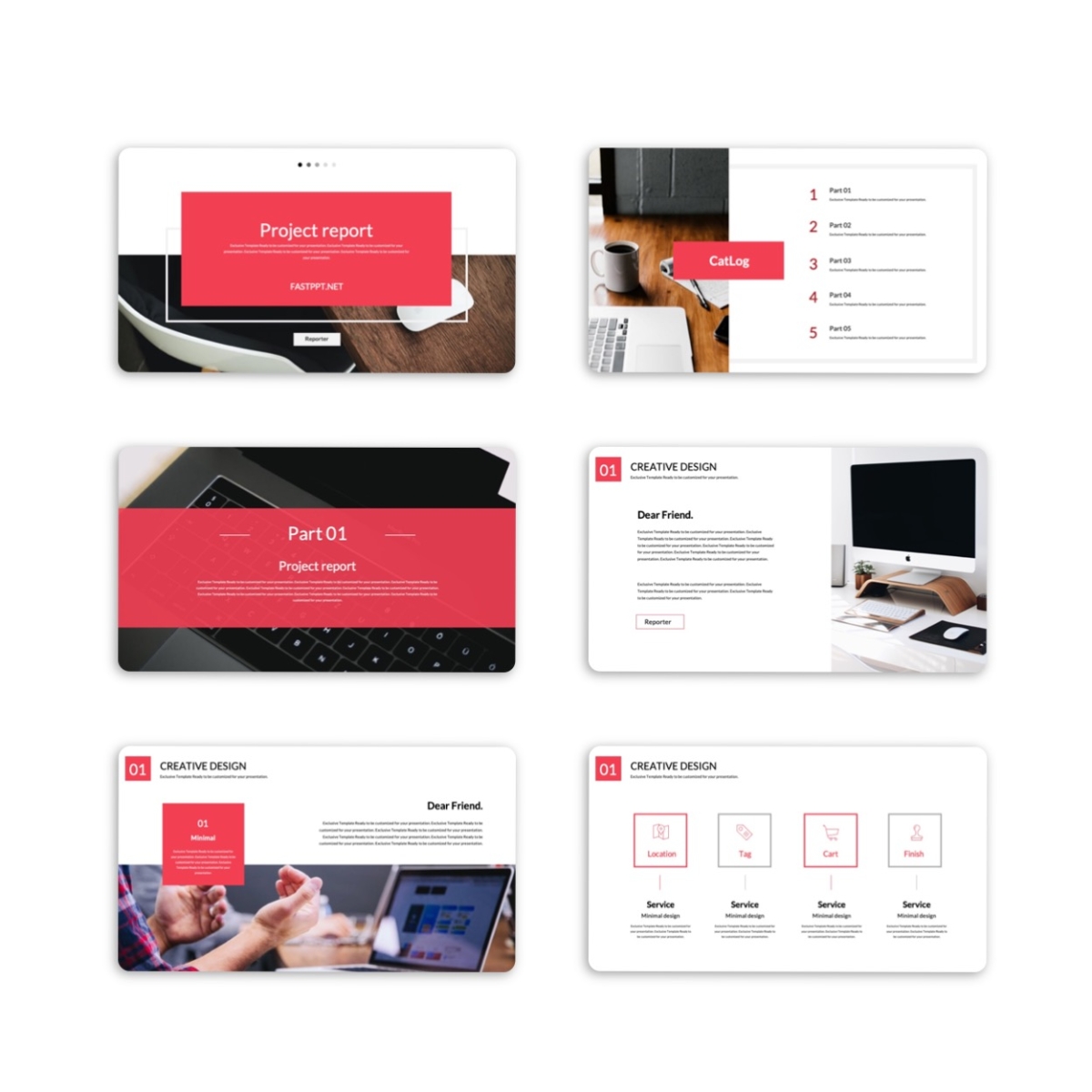 Red Business Creative Presentations Template
