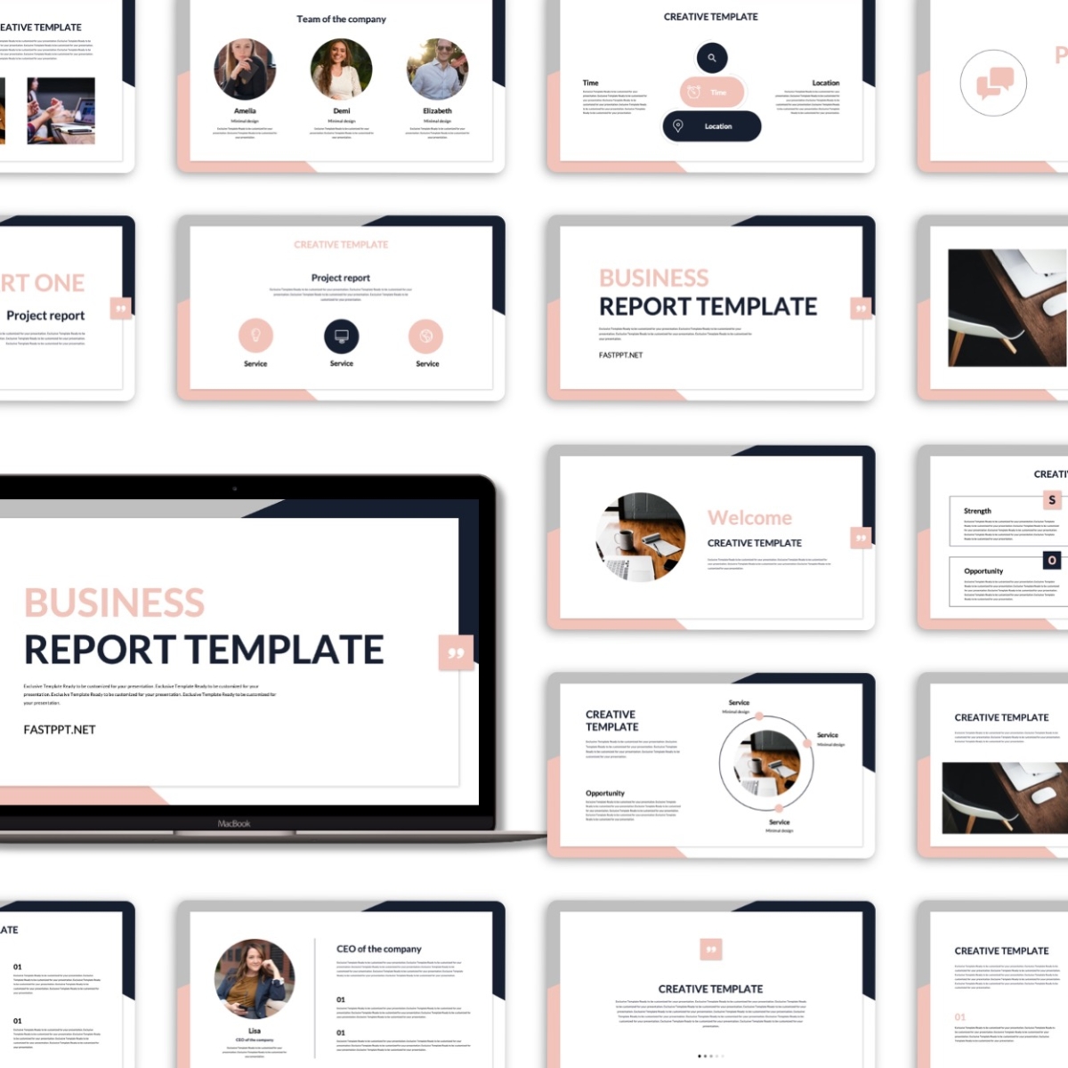 Classic Creative Report PowerPoint Template