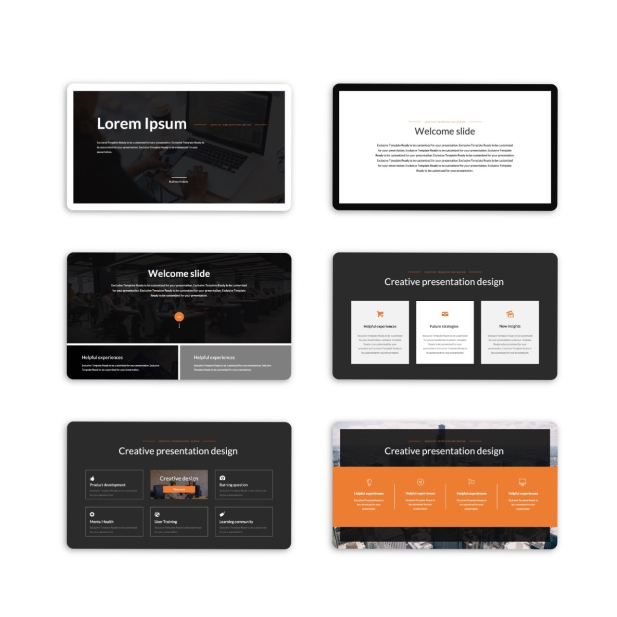 Black Orange Creative Multipurpose Powerpoint Template