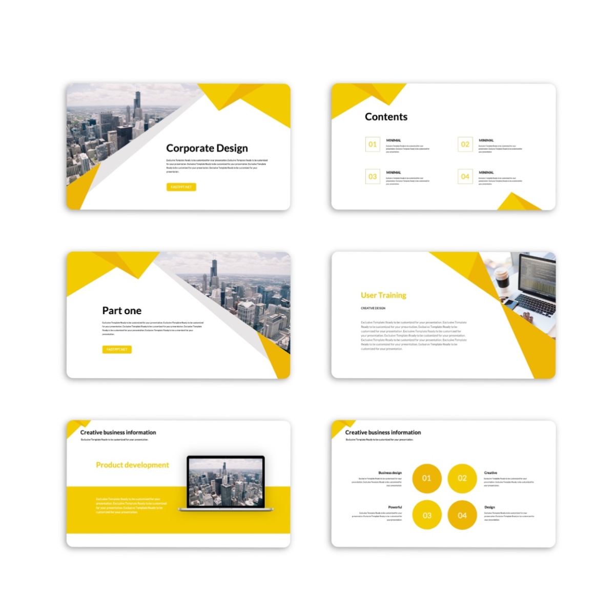 Minimalism Business Report PowerPoint template