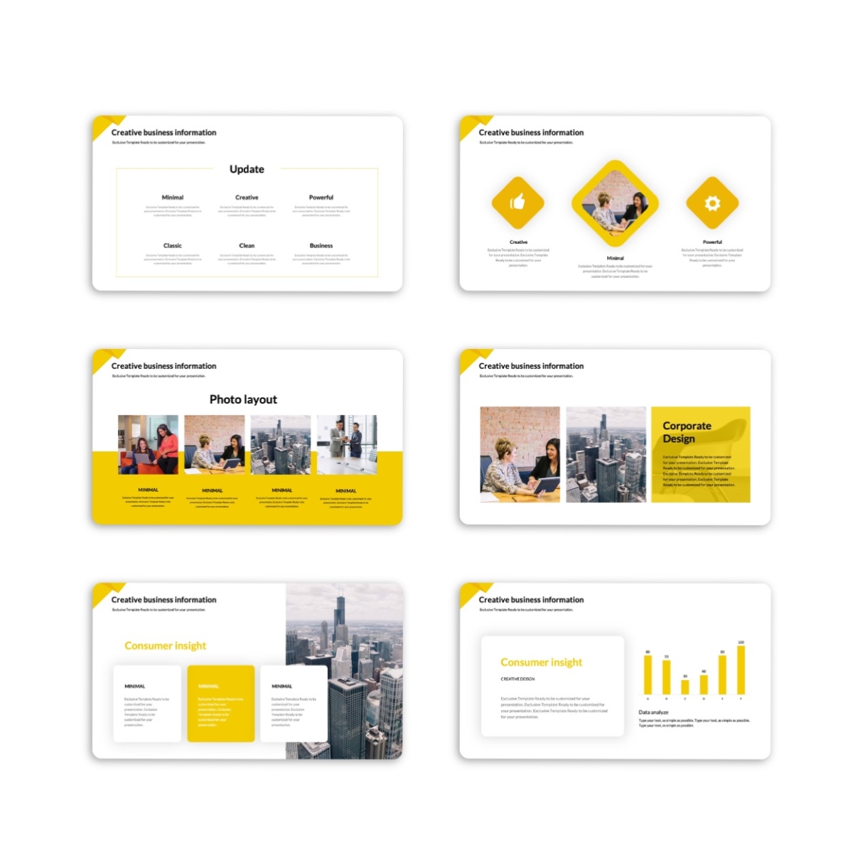 Minimalism Business Report PowerPoint template