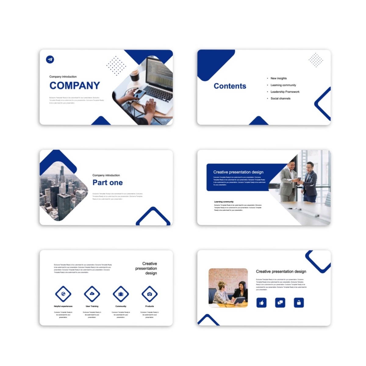 Clean Modern Company Portfolio Presentation Template