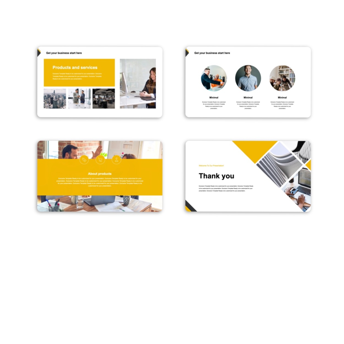 Minimal Yellow Annual Report Presentation Template