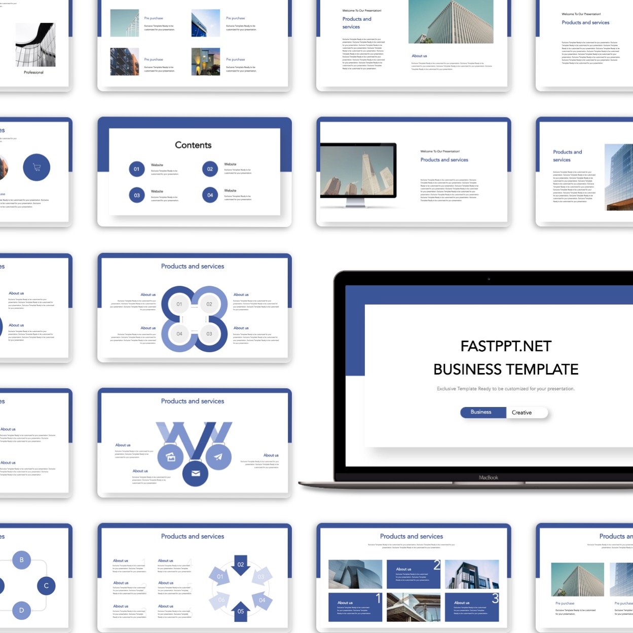Blue Clean Business Report Presentation Template – Original and High ...